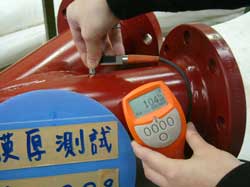 PTFE管件外部膜厚測試